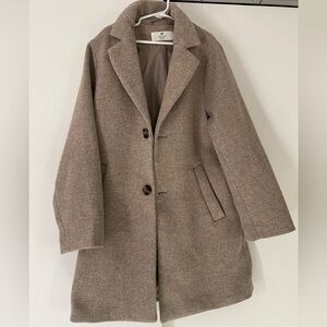 H&M Beige Wool Blend Coat